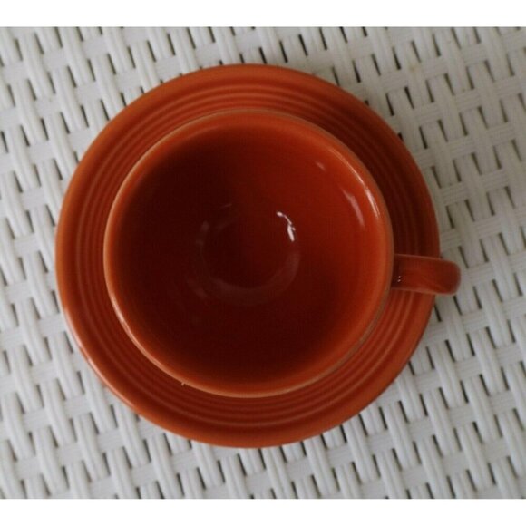 FIESTAWARE "Paprika"  coffee cup & saucer color retired in 2016 - Picture 1 of 5